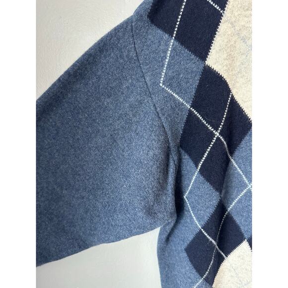 Hathaway Platinum Made in Italy Cashmere Men's Argyle Sweater Size M - Picture 5 of 8